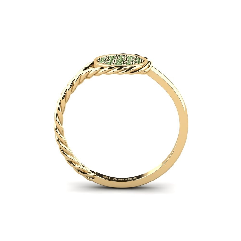 Grüner Diamant Ring Cuddling