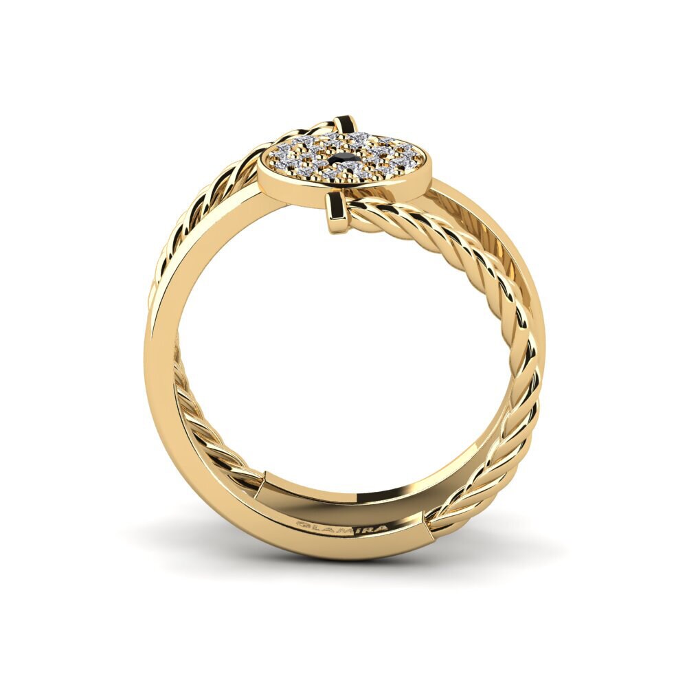 Zafiro negro Anillo Curlgold