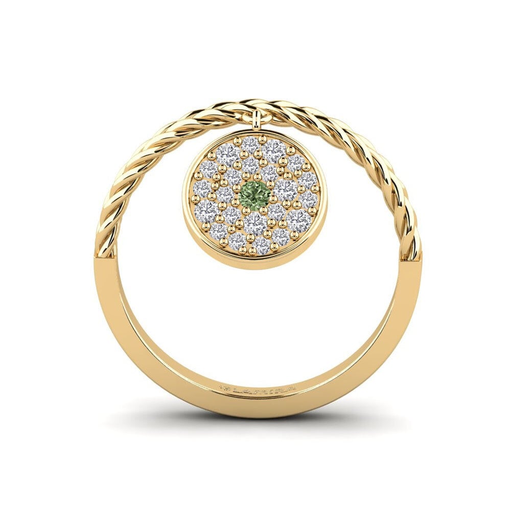 Grüner Diamant Ring Rolling