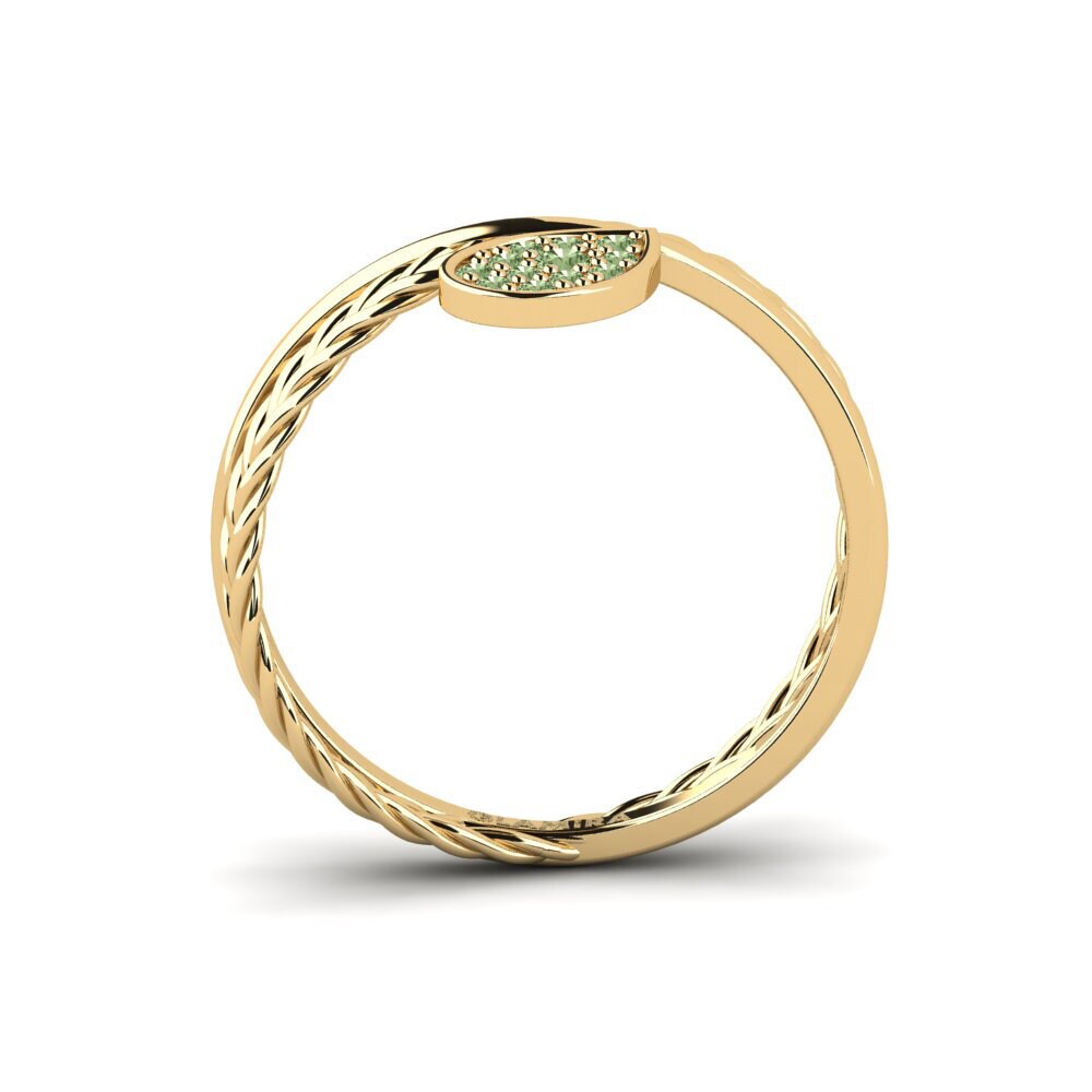 Grüner Diamant Ring Undulation