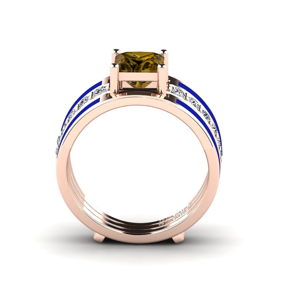 Brown Zircon Ring Andode SET