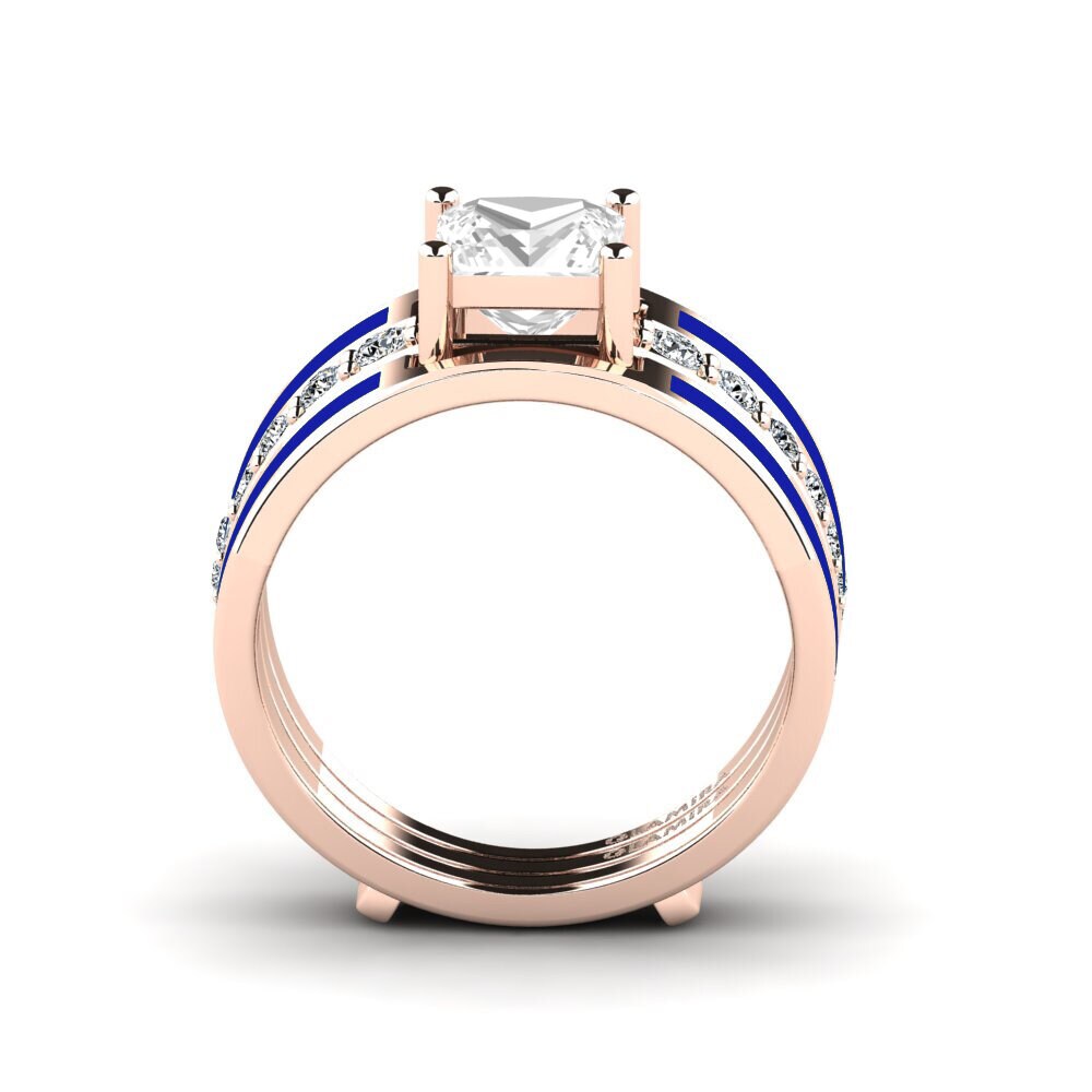 White Topaz Ring Andode SET
