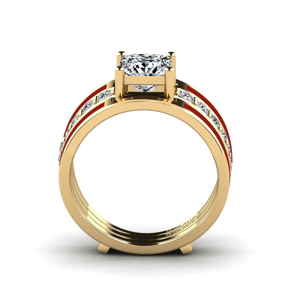 Gelbgold 585 Ring Andode SET