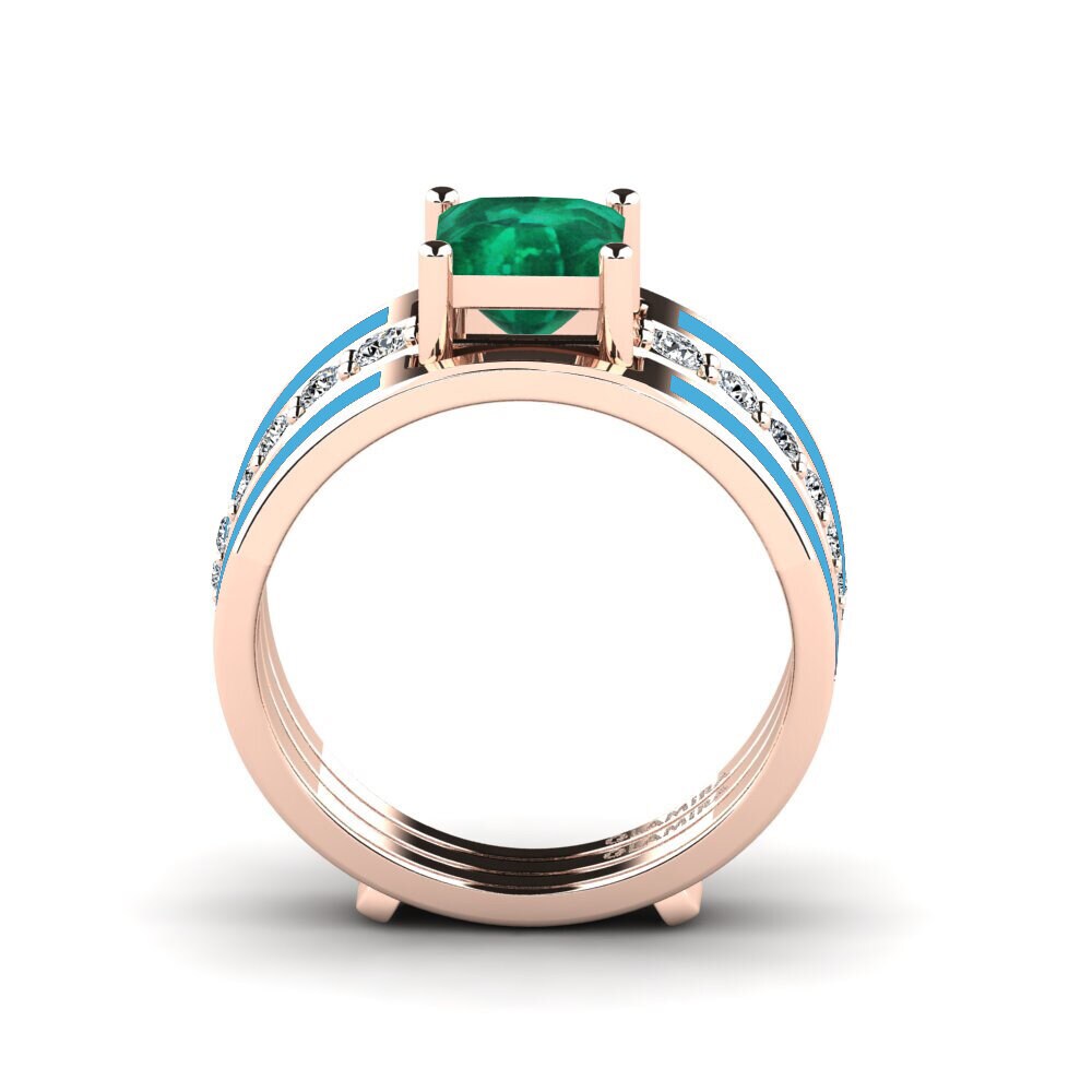 Emerald Ring Andode SET