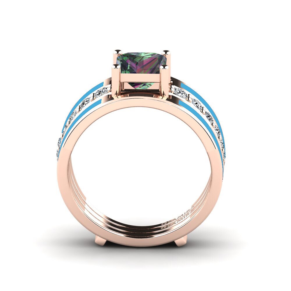 Mystic Topaz Ring Andode SET