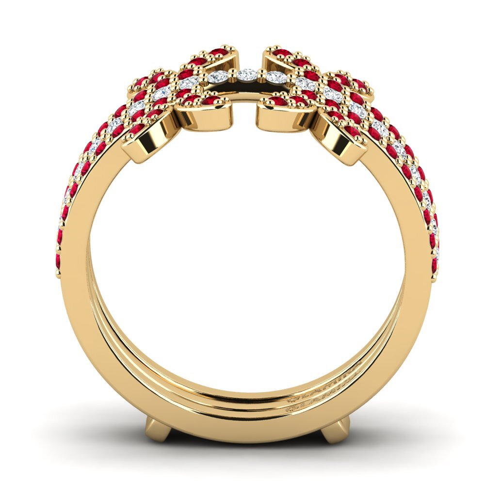 Circonita Roja Anillo Astraton SET