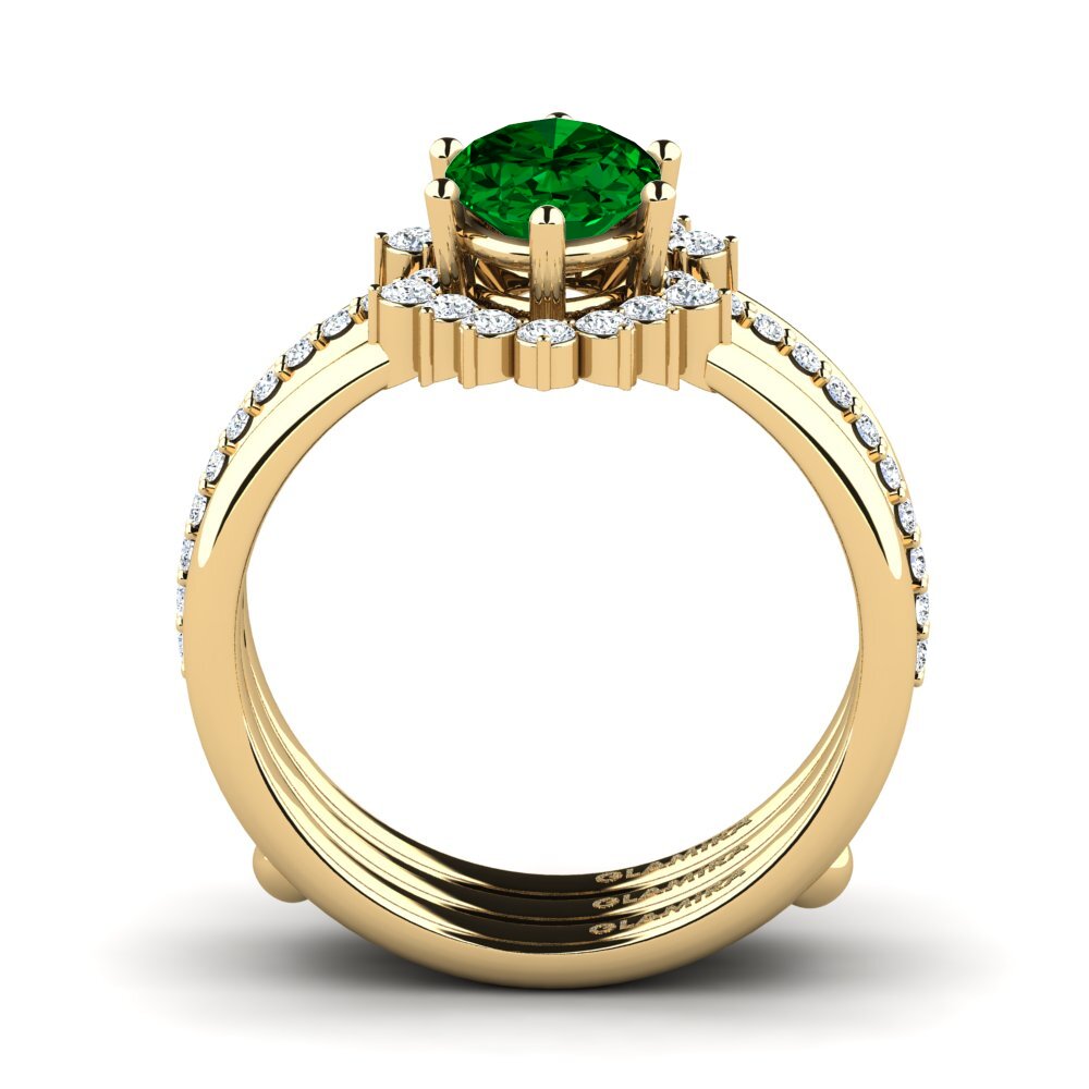 Zircônia Verde Anel Begdez SET