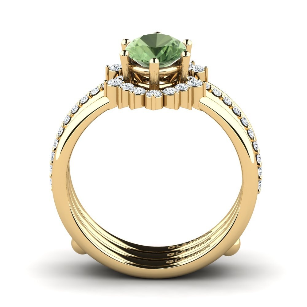 Zafiro Verde Anillo Begdez SET