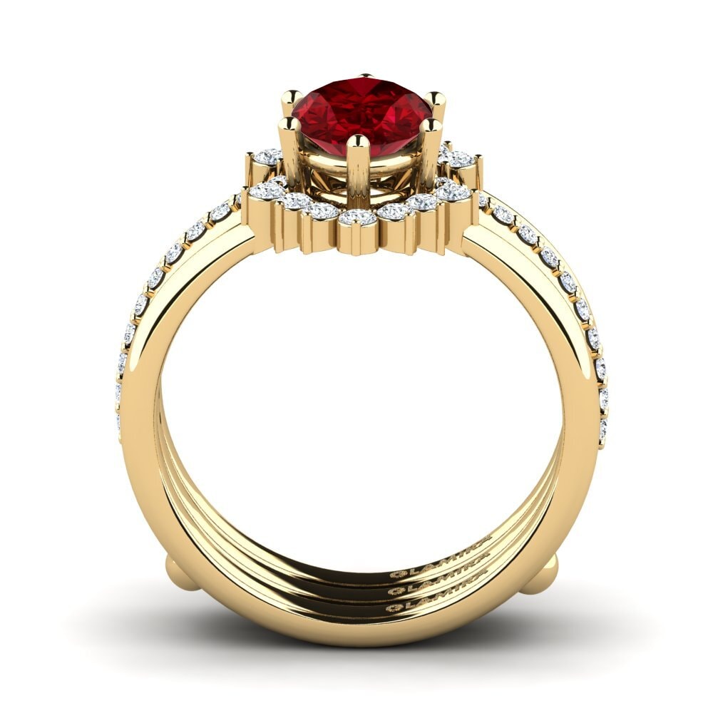 Circonita Roja Anillo Begdez SET