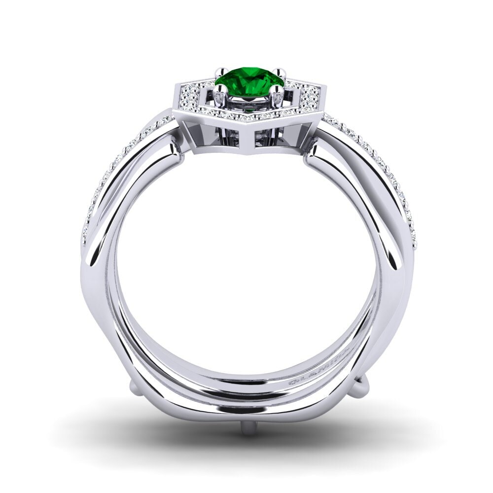 Zircônia Verde Anel Bemen SET