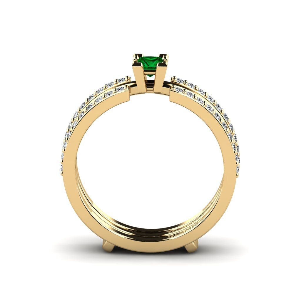 Zircônia Verde Anel Brave SET