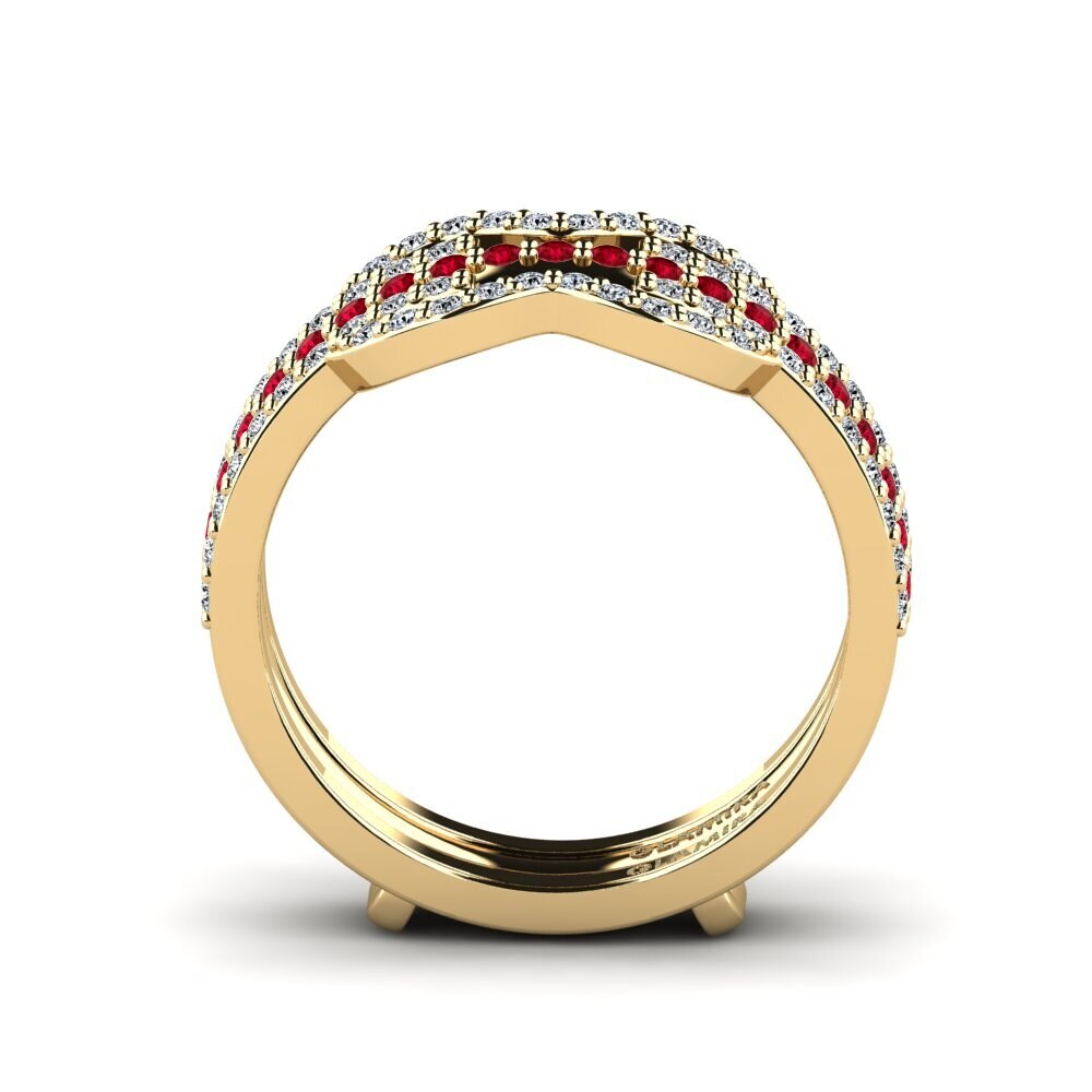 Circonita Roja Anillo Ciakonda SET