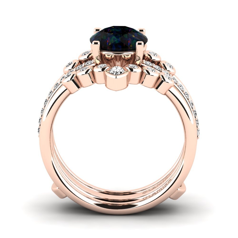 Black Opal Ring Cyanci SET