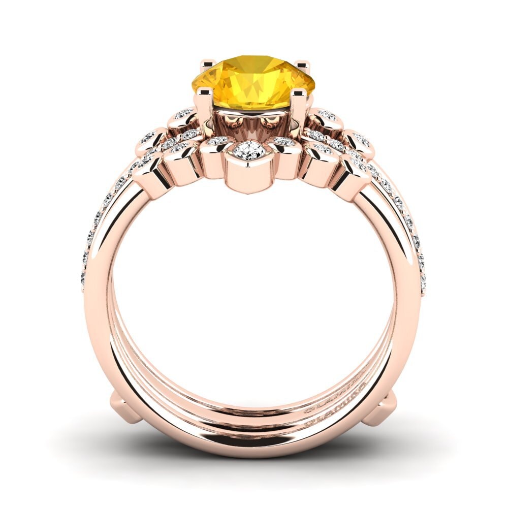 Citrine Ring Cyanci SET