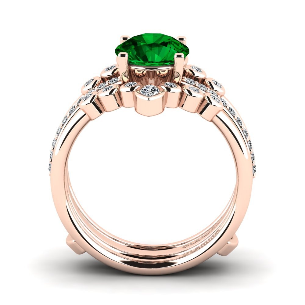 Zircônia Verde Anel Cyanci SET