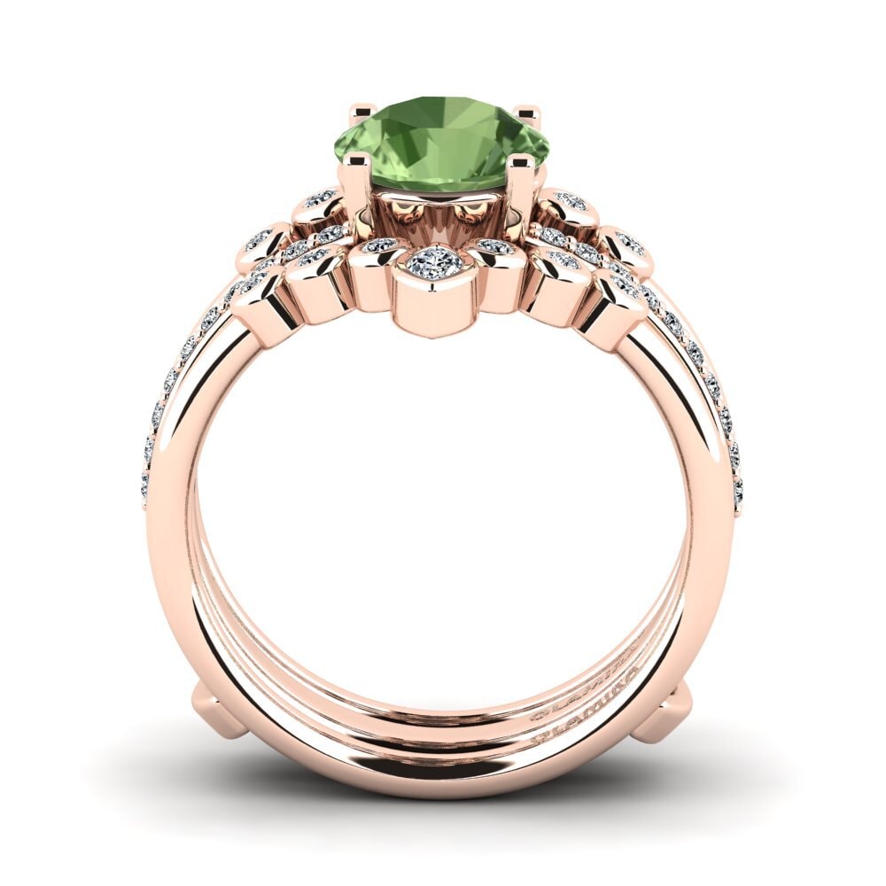 Zafiro Verde Anillo Cyanci SET