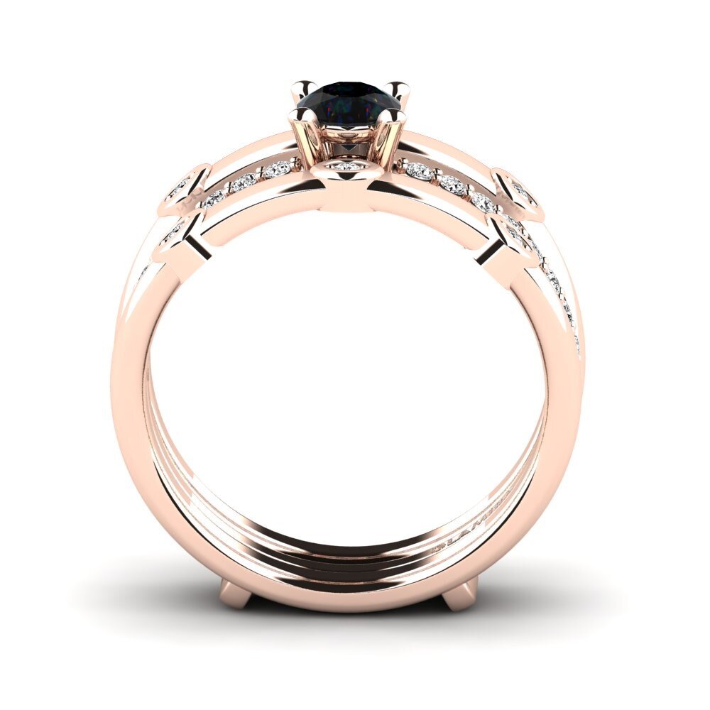 Black Opal Ring Cynigo SET