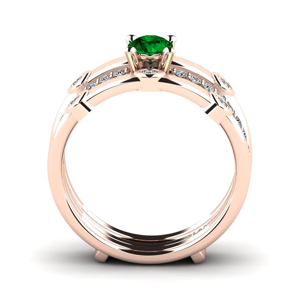 Zircônia Verde Anel Cynigo SET