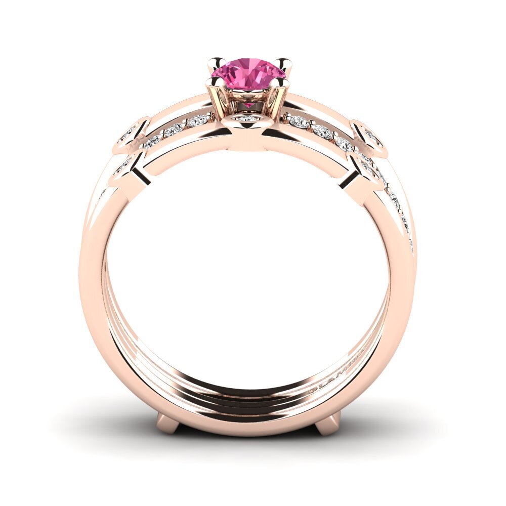 Turmalina rosa Anillo Cynigo SET
