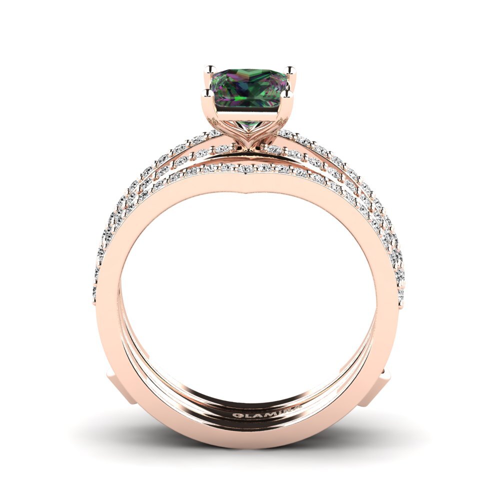 Topacio Místico Anillo Donreb SET