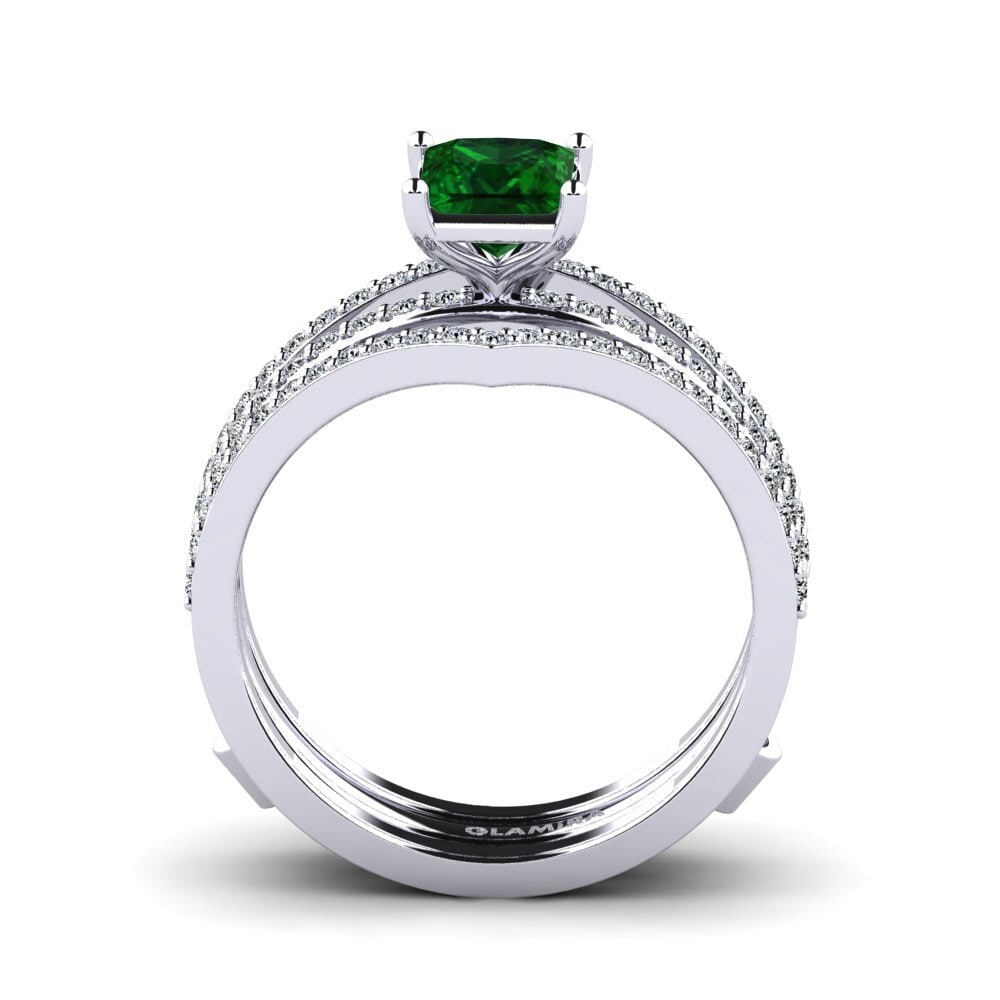 950 Palladium Tsavorite Ring Donreb SET