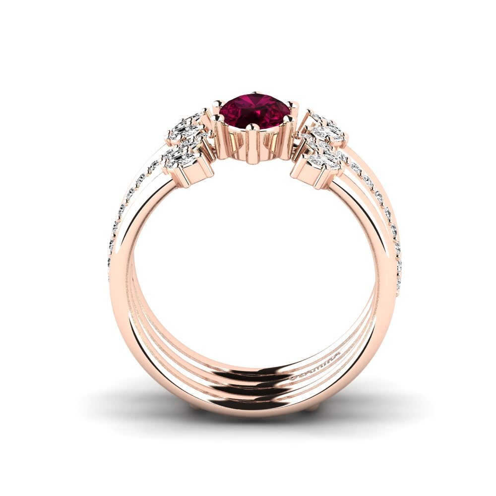 Rhodolite Garnet Ring Ebriar SET