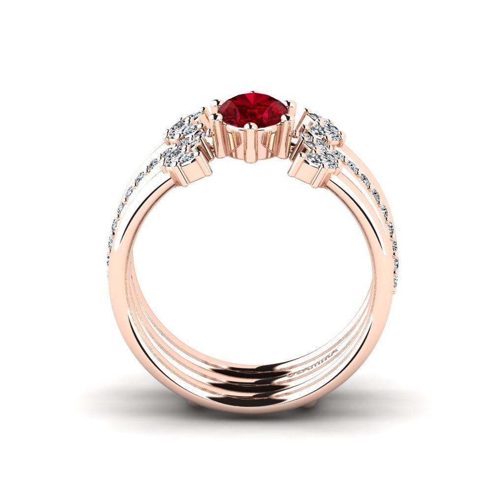 Circonita Roja Anillo Ebriar SET