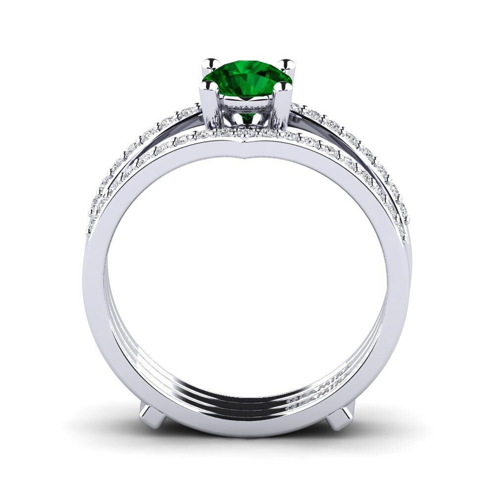 Zircônia Verde Anel Ennin SET