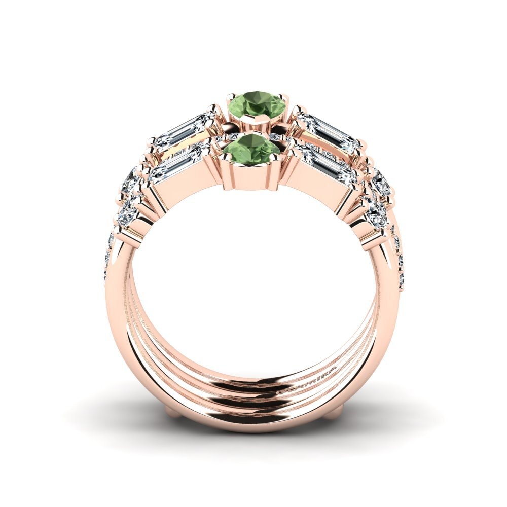 Zafiro Verde Anillo Ethicas SET