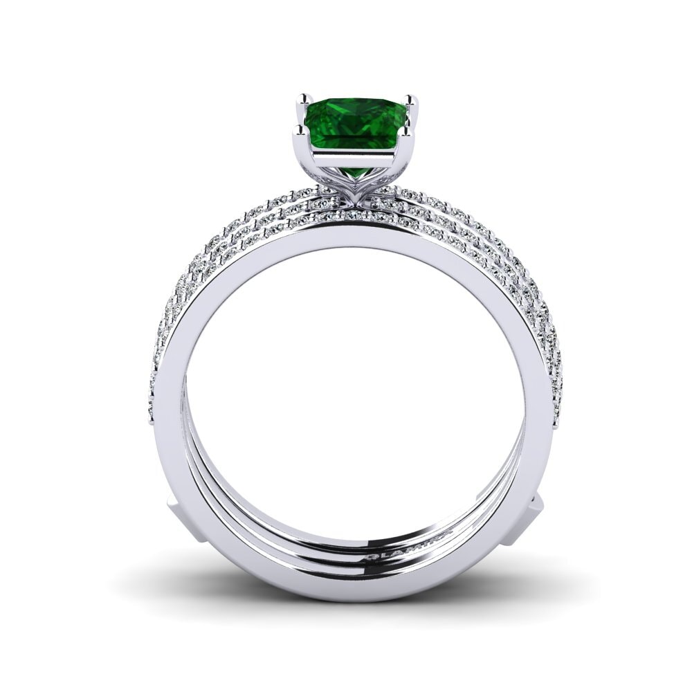 950 Palladium Tsavorite Ring Hiddod SET
