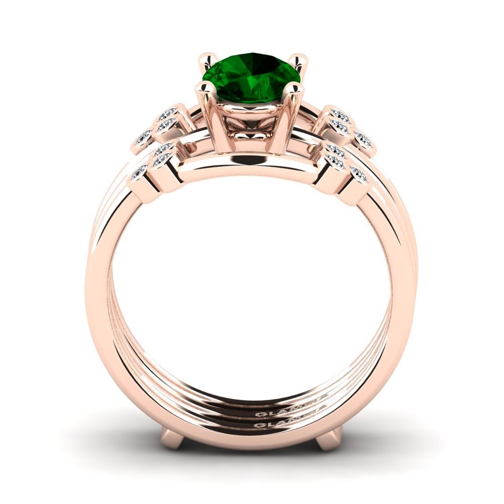 Zircônia Verde Anel Hyunwoo SET
