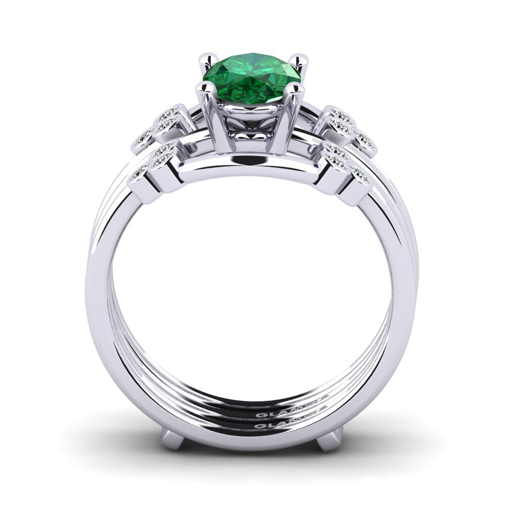 950 Palladium Tsavorite Ring Hyunwoo SET