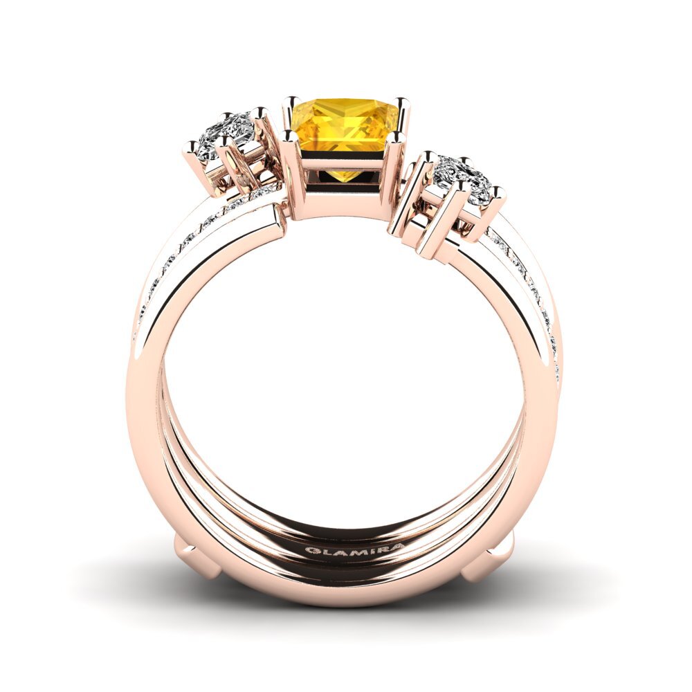 Citrine Ring Isell SET