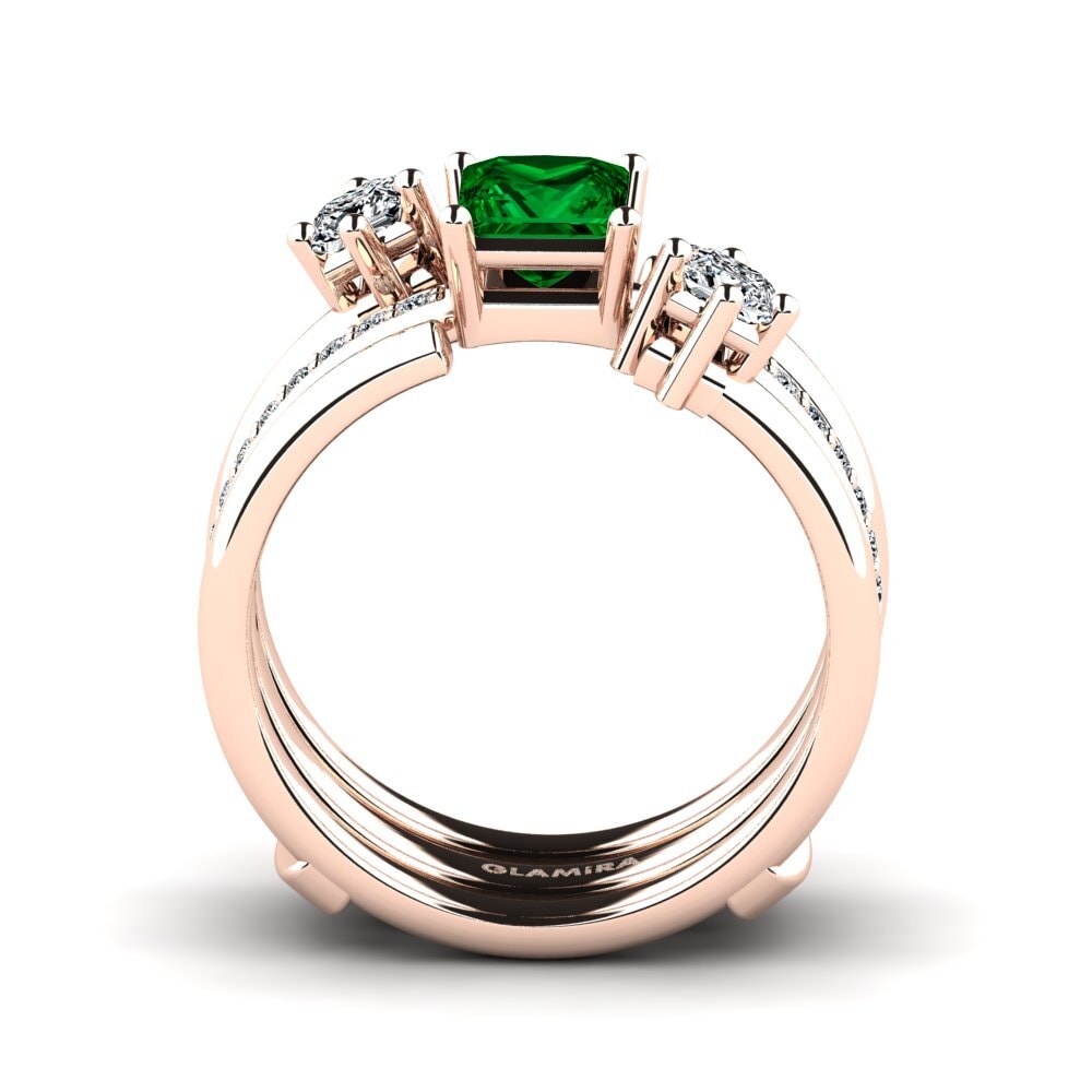 Zircônia Verde Anel Isell SET
