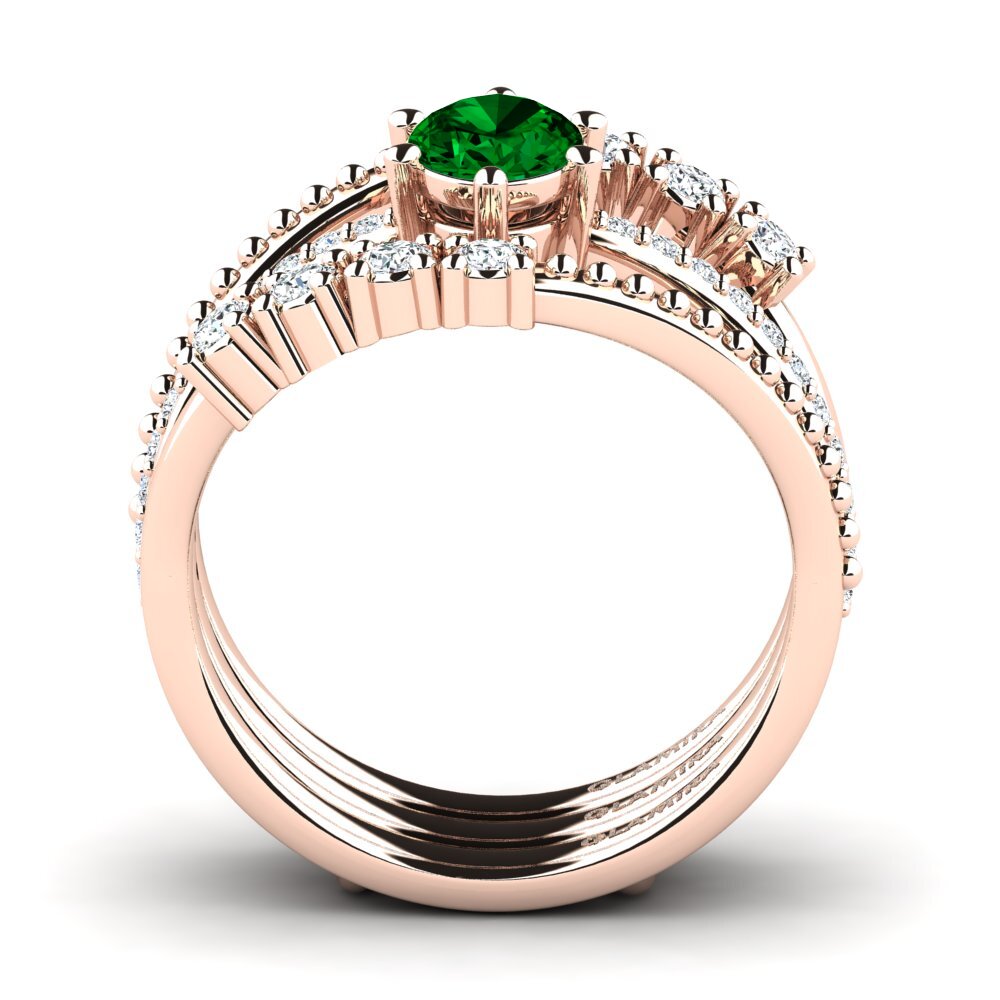 Zircônia Verde Anel Knonpo SET