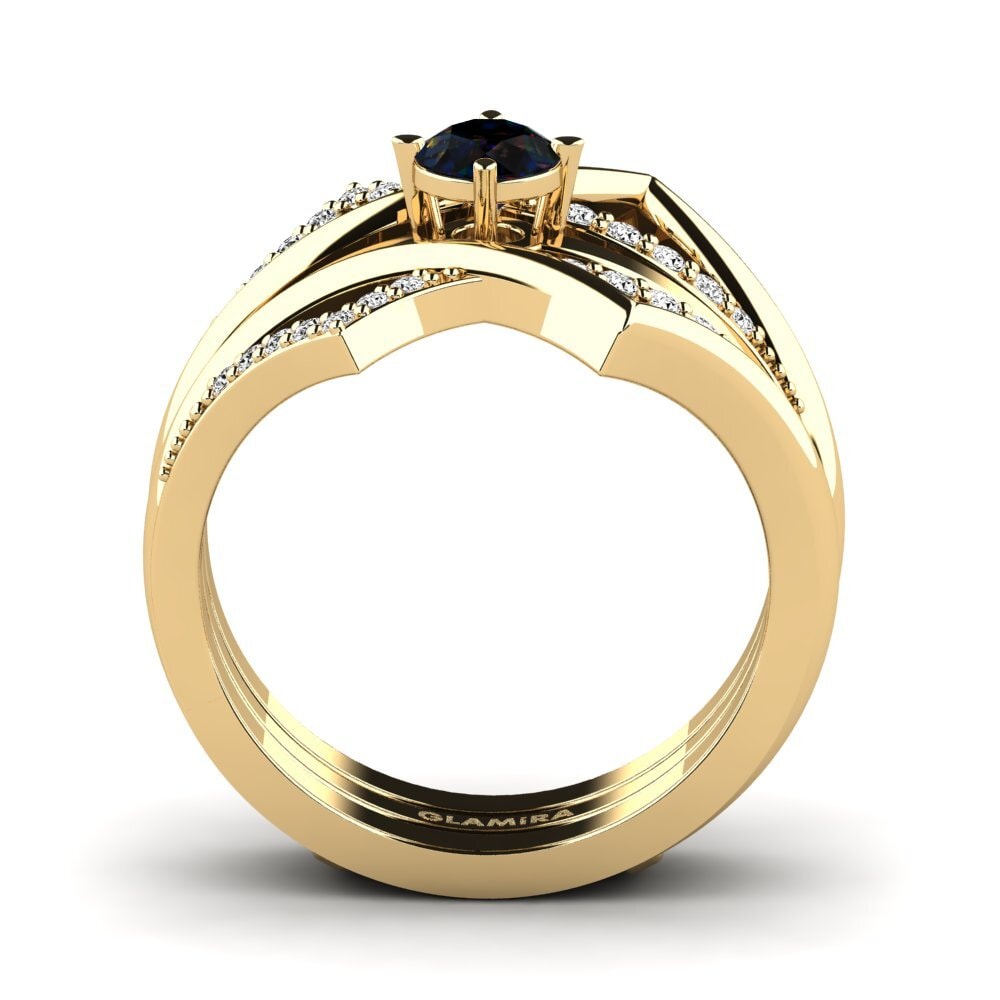 Black Opal Ring Kosew SET