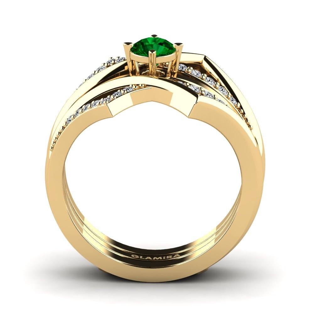 Zircônia Verde Anel Kosew SET