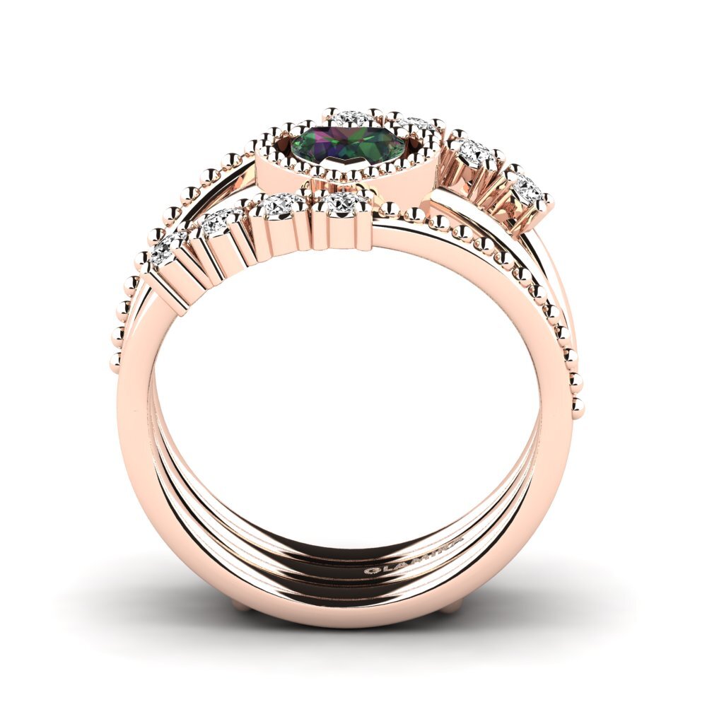 Topacio Místico Anillo Ludder SET