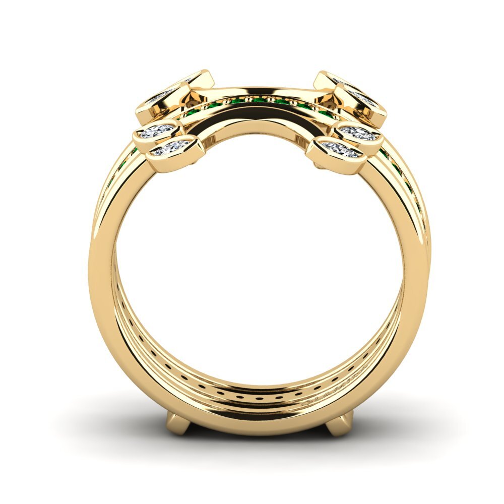 Zircônia Verde Anel Minjoo SET
