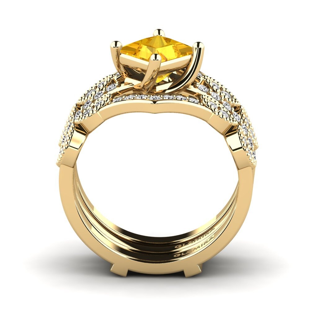 Citrine Ring Unnes SET