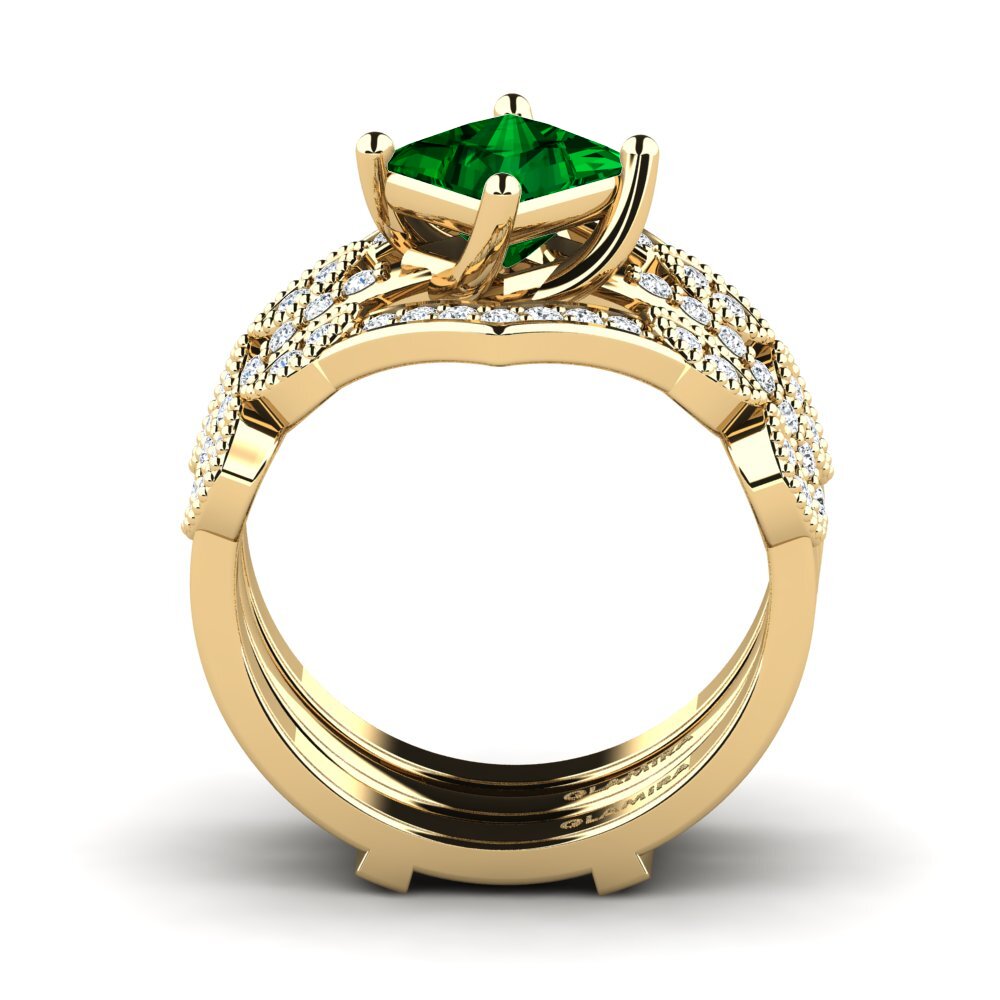 Zircônia Verde Anel Unnes SET