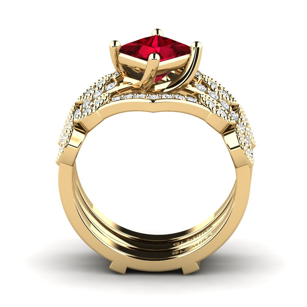 Circonita Roja Anillo Unnes SET