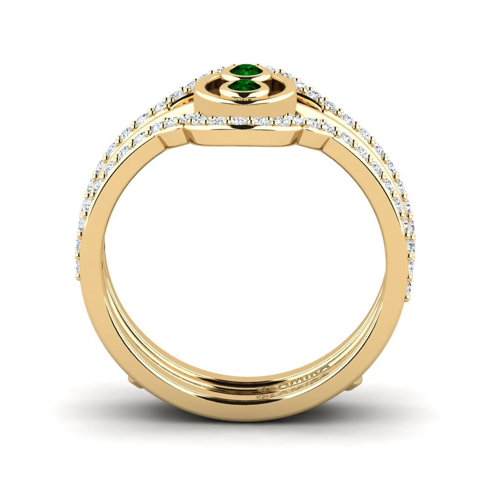 Zircônia Verde Anel Vovit SET