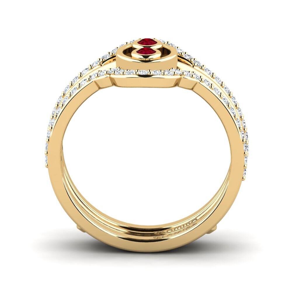 Circonita Roja Anillo Vovit SET