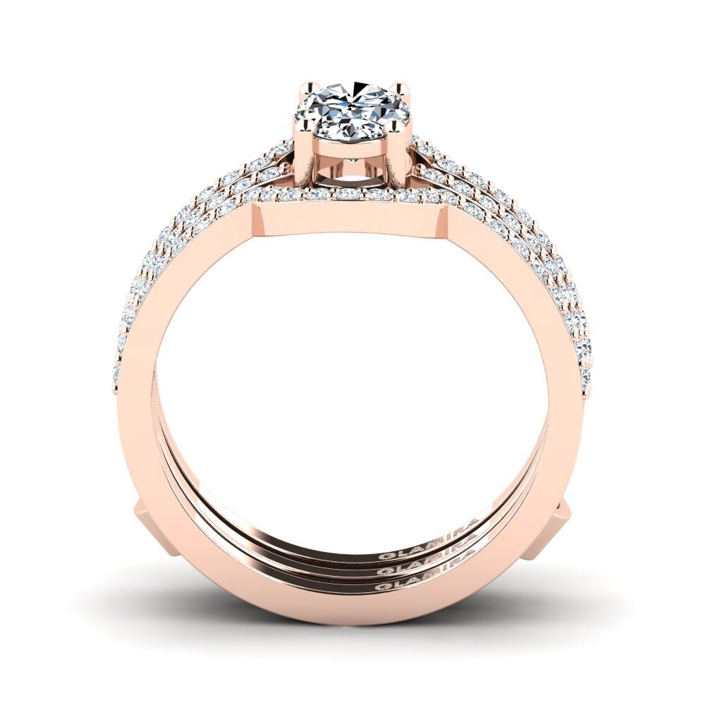 14ct Rose Gold Ring Awan SET