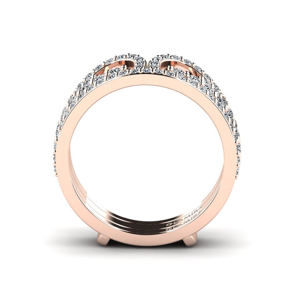 14ct Rose Gold Ring Dariond SET