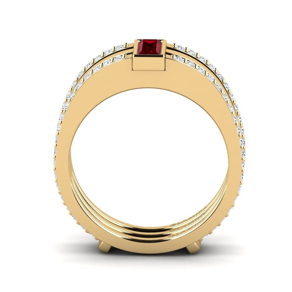 Circonita Roja Anillo Dumarnos SET