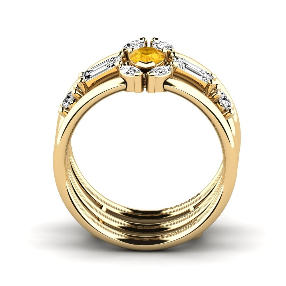 Citrine Ring Dyeli SET
