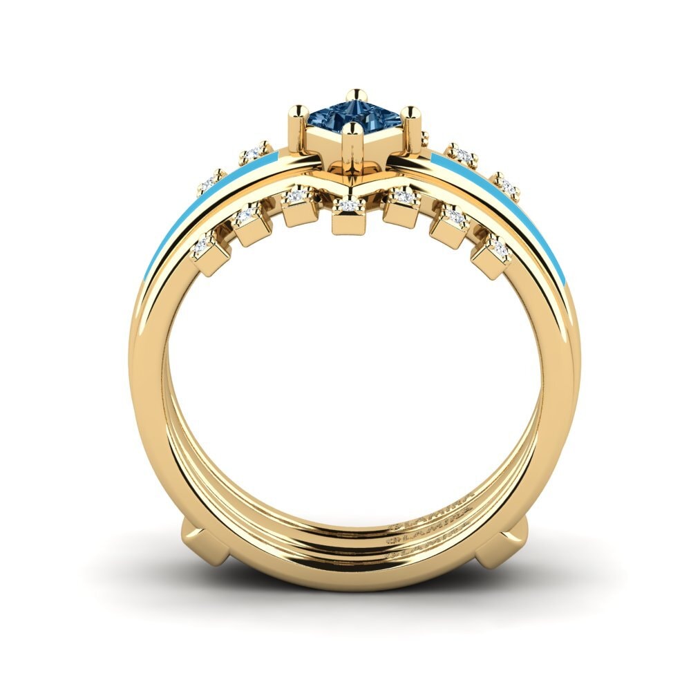 Blauer Diamant Ring Eormenga SET