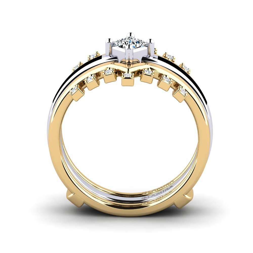 375 Gelb & Weißgold Ring Eormenga SET